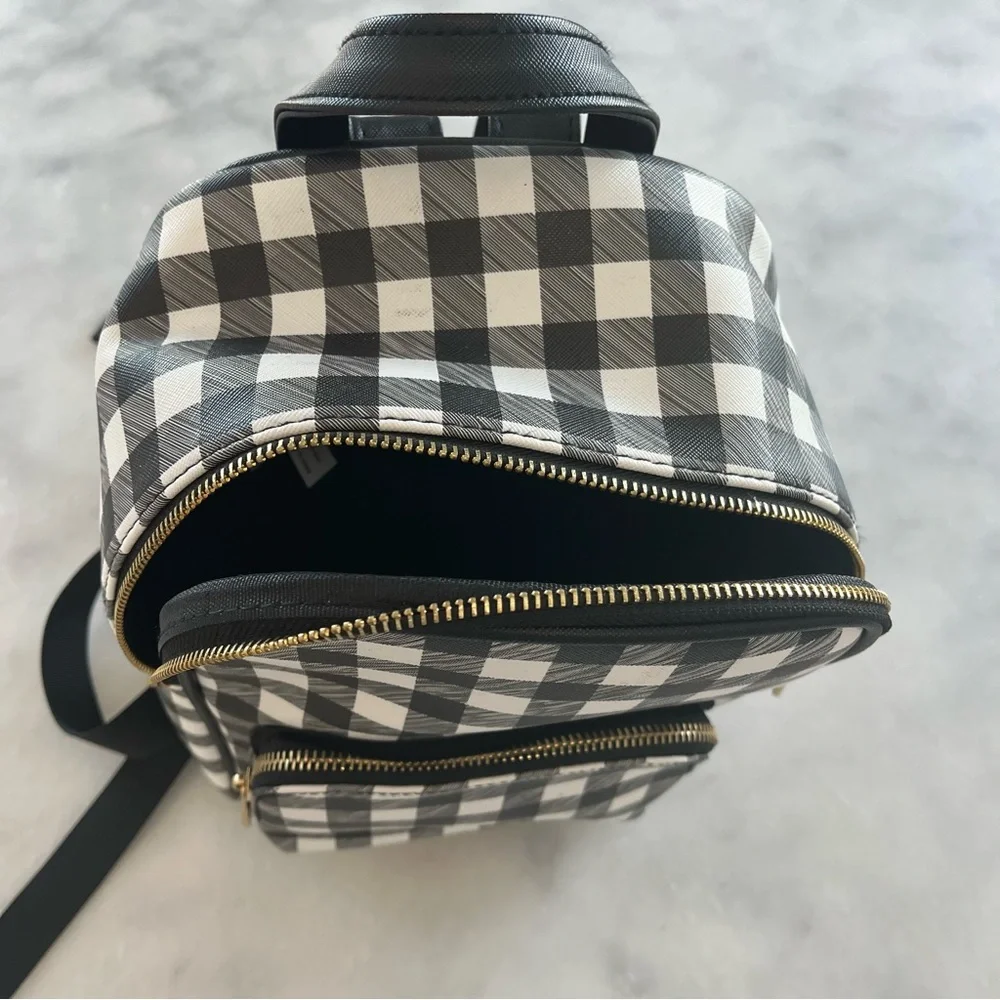 Gingham backpack. 10” x 8”